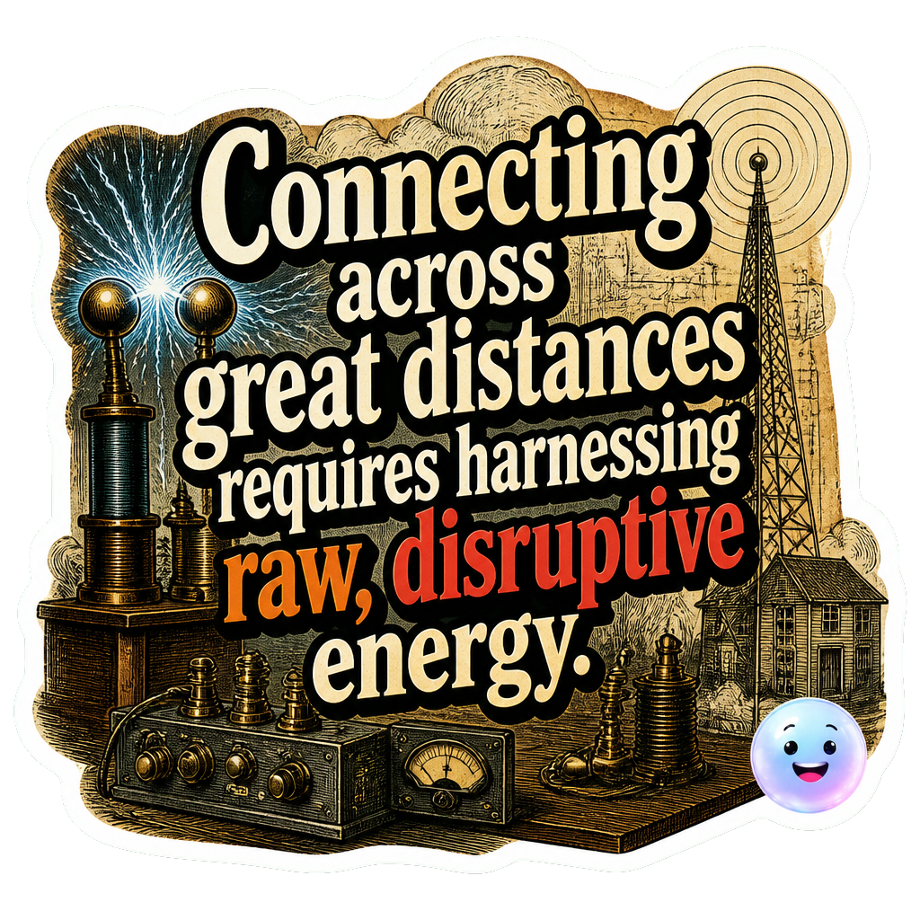 Connecting across great distances requires harnessing raw, disruptive energy.