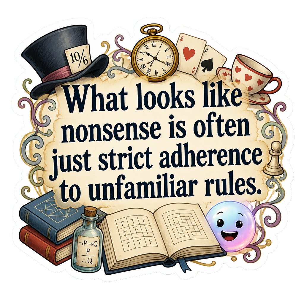 What looks like nonsense is often just strict adherence to unfamiliar rules.