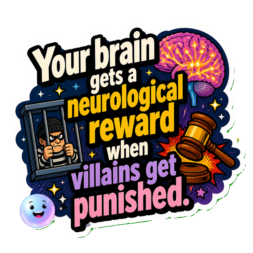 Your brain gets a neurological reward when villains get punished.