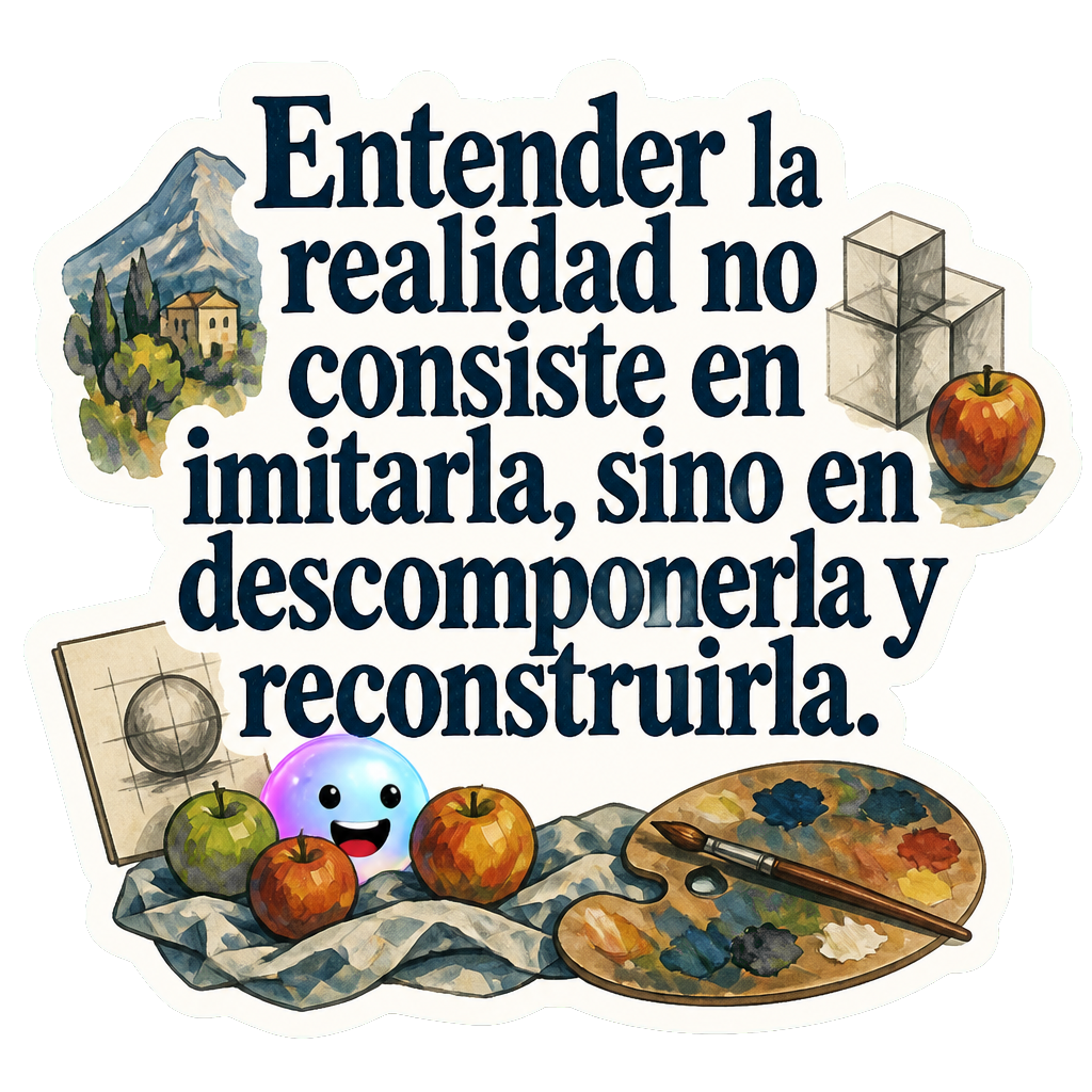 Entender la realidad no consiste en imitarla, sino en descomponerla y reconstruirla.
