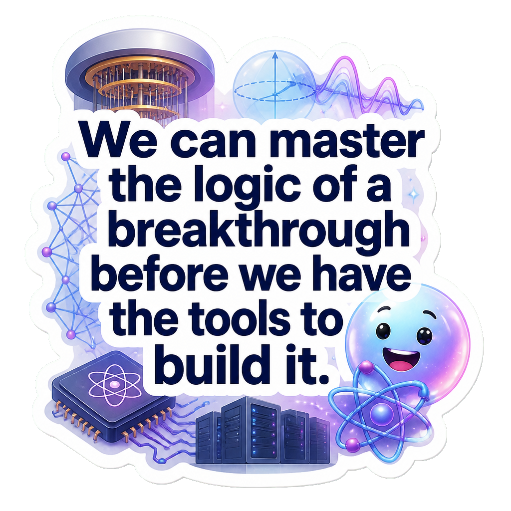 We can master the logic of a breakthrough before we have the tools to build it.