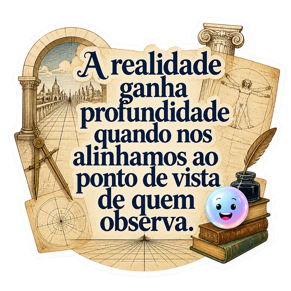 A realidade ganha profundidade quando nos alinhamos ao ponto de vista de quem observa.