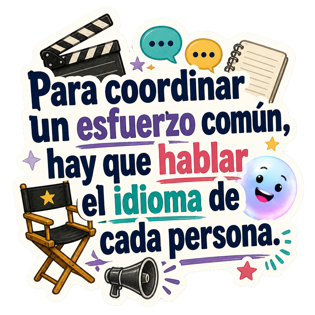 Para coordinar un esfuerzo común, hay que hablar el idioma de cada persona.