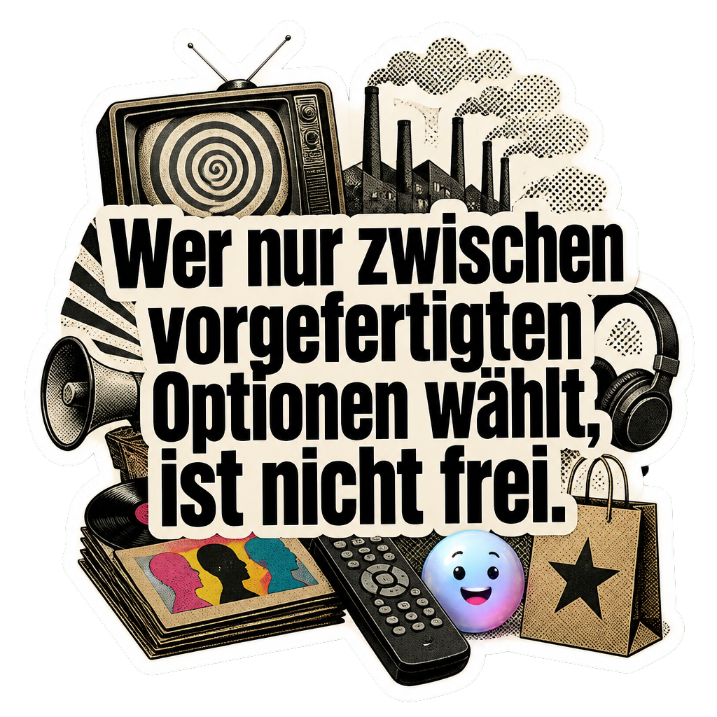 Wer nur zwischen vorgefertigten Optionen wählt, ist nicht frei.