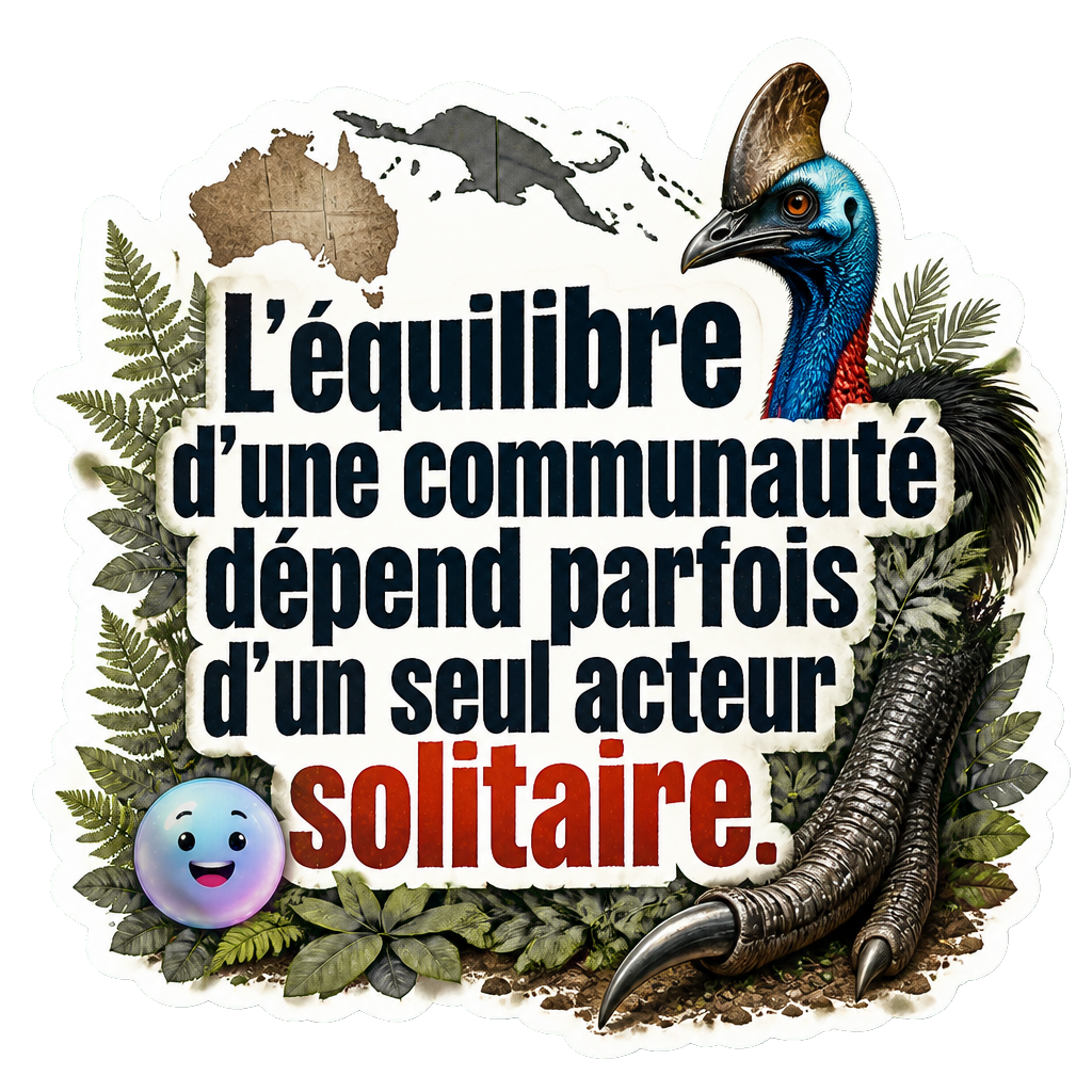 L'équilibre d'une communauté dépend parfois d'un seul acteur solitaire.