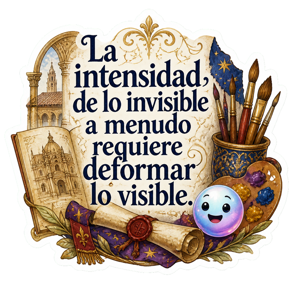 La intensidad de lo invisible a menudo requiere deformar lo visible.