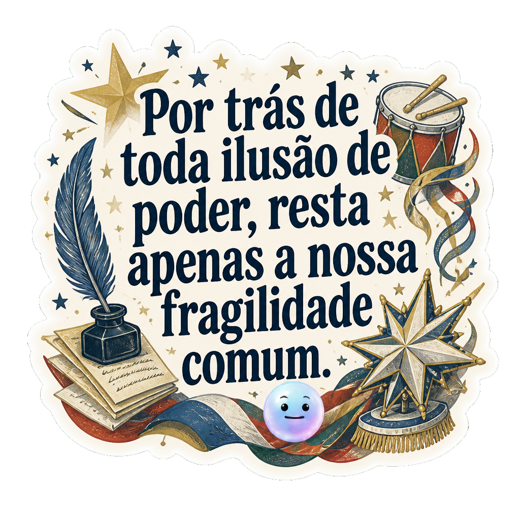 Por trás de toda ilusão de poder, resta apenas a nossa fragilidade comum.