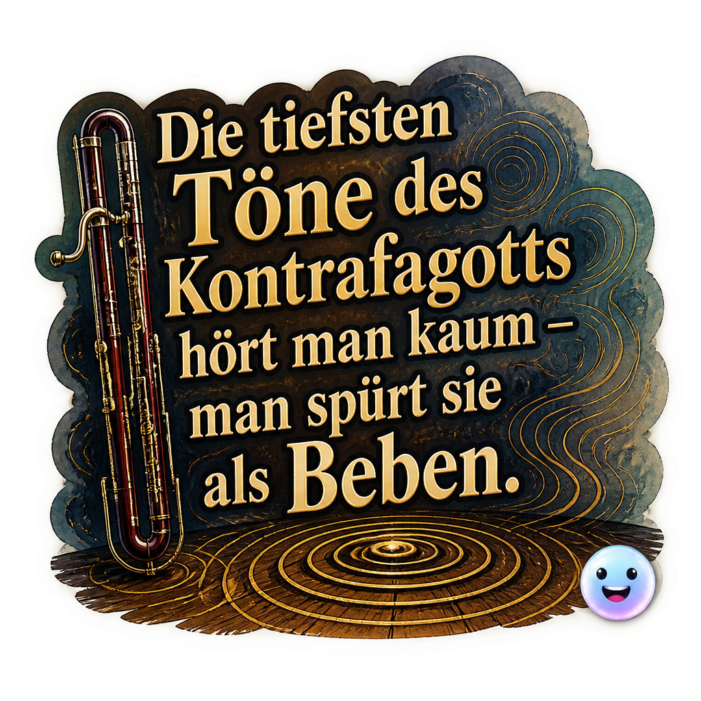 Die tiefsten Töne des Kontrafagotts hört man kaum – man spürt sie als Beben.