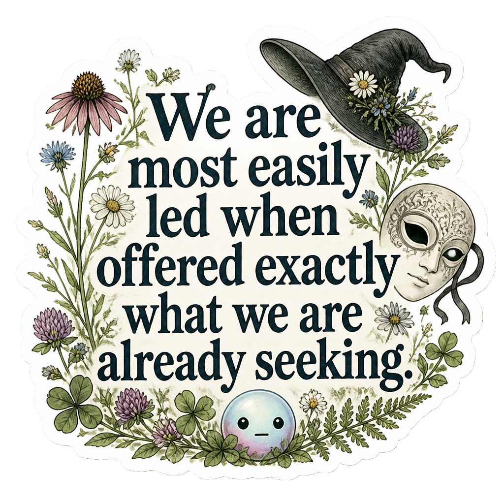 We are most easily led when offered exactly what we are already seeking.