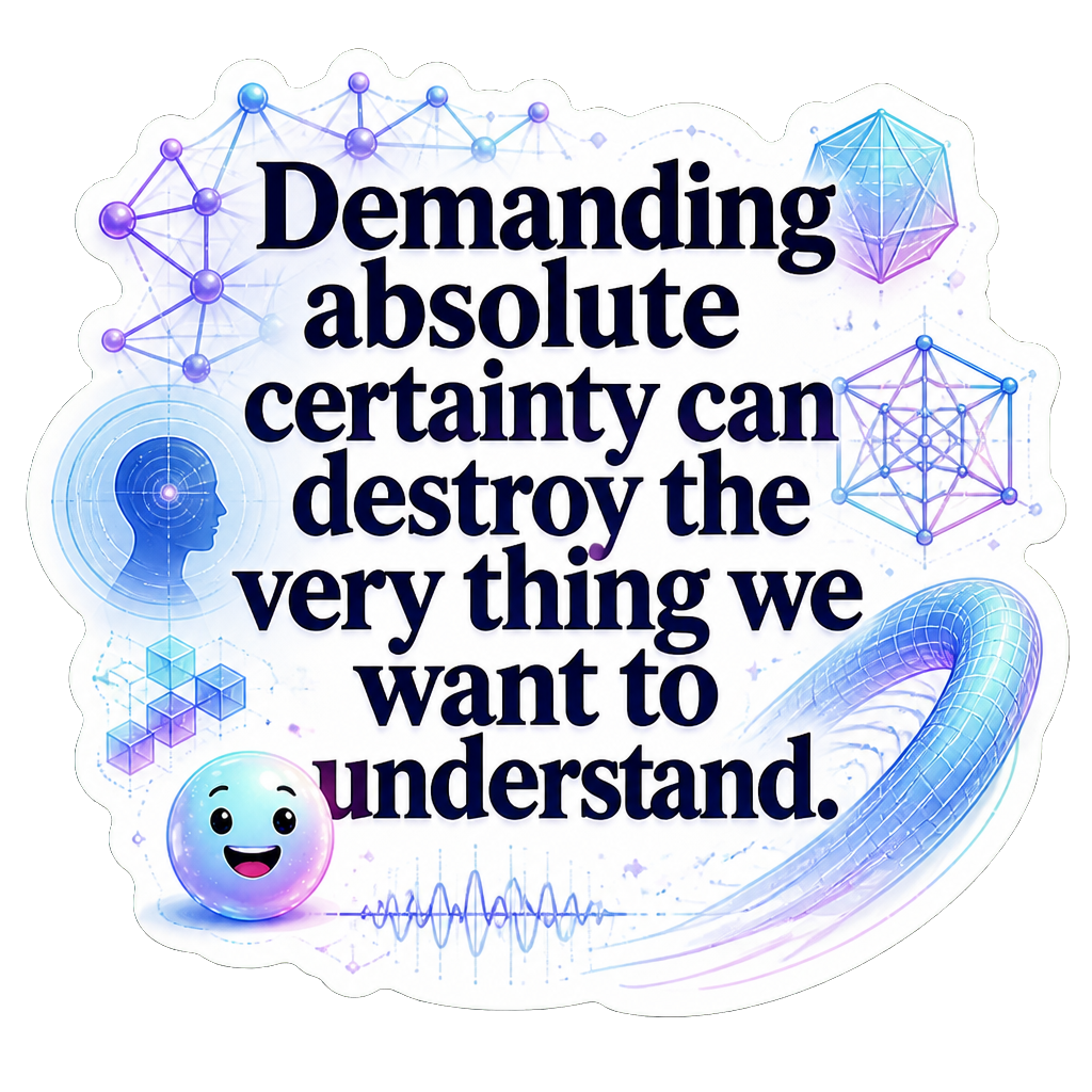 Demanding absolute certainty can destroy the very thing we want to understand.