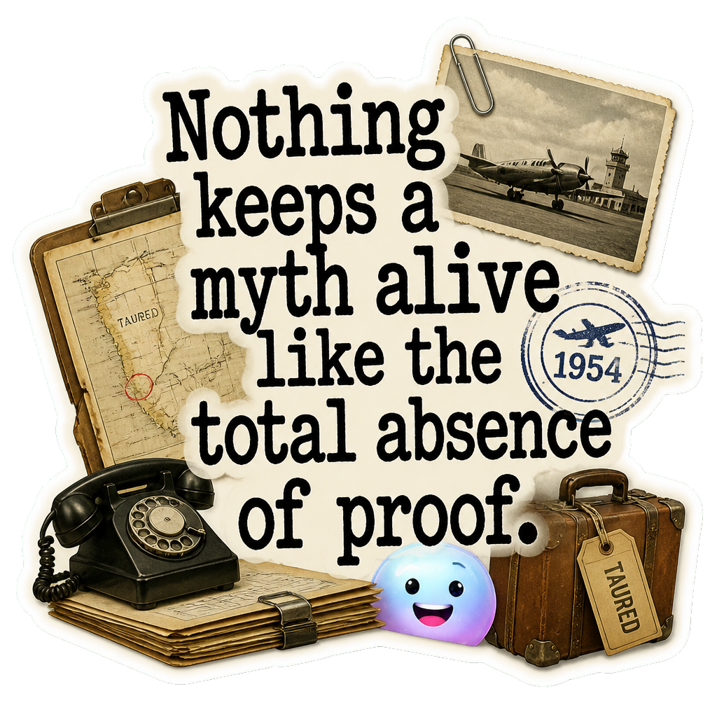 Nothing keeps a myth alive like the total absence of proof.