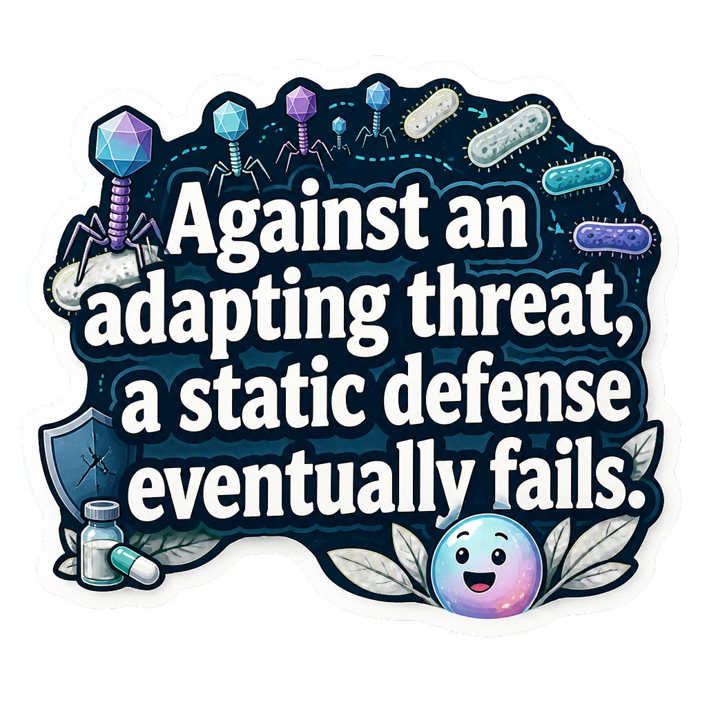 Against an adapting threat, a static defense eventually fails.