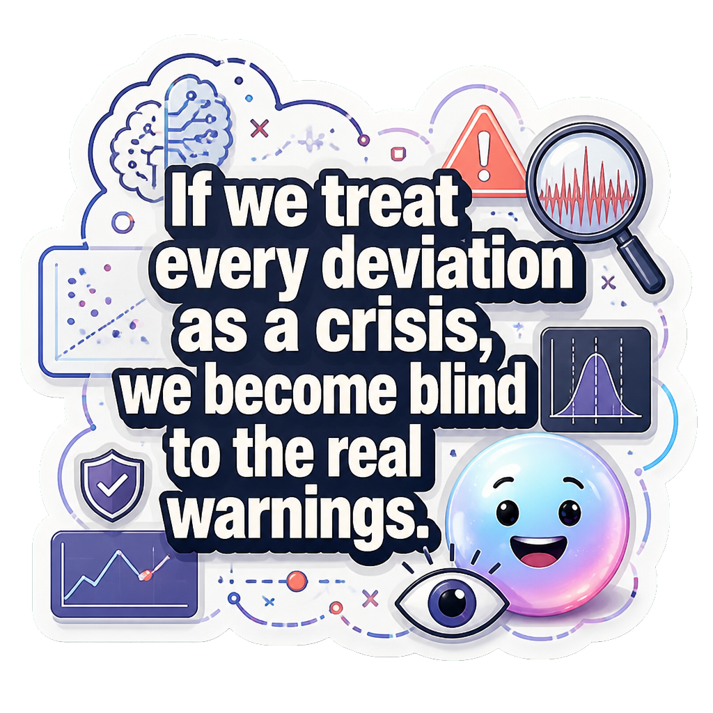 If we treat every deviation as a crisis, we become blind to the real warnings.