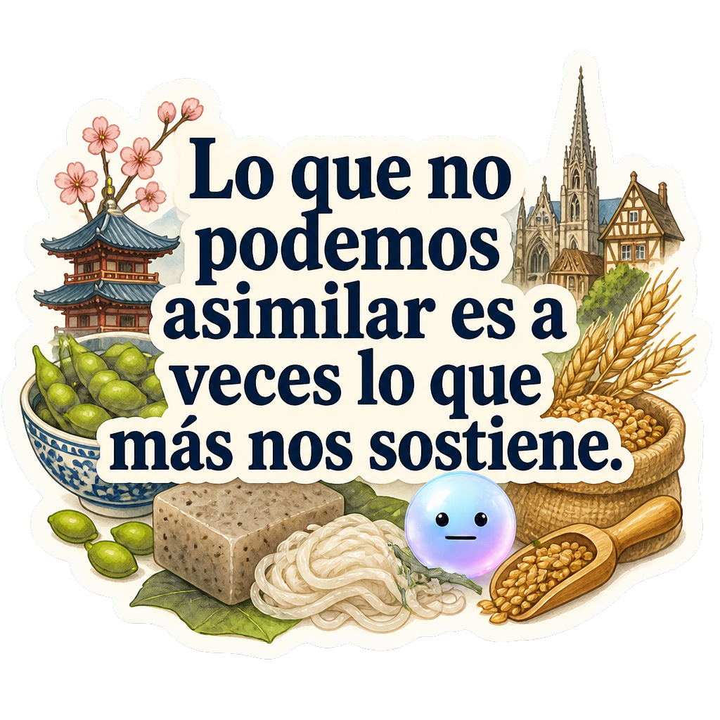 Lo que no podemos asimilar es a veces lo que más nos sostiene.