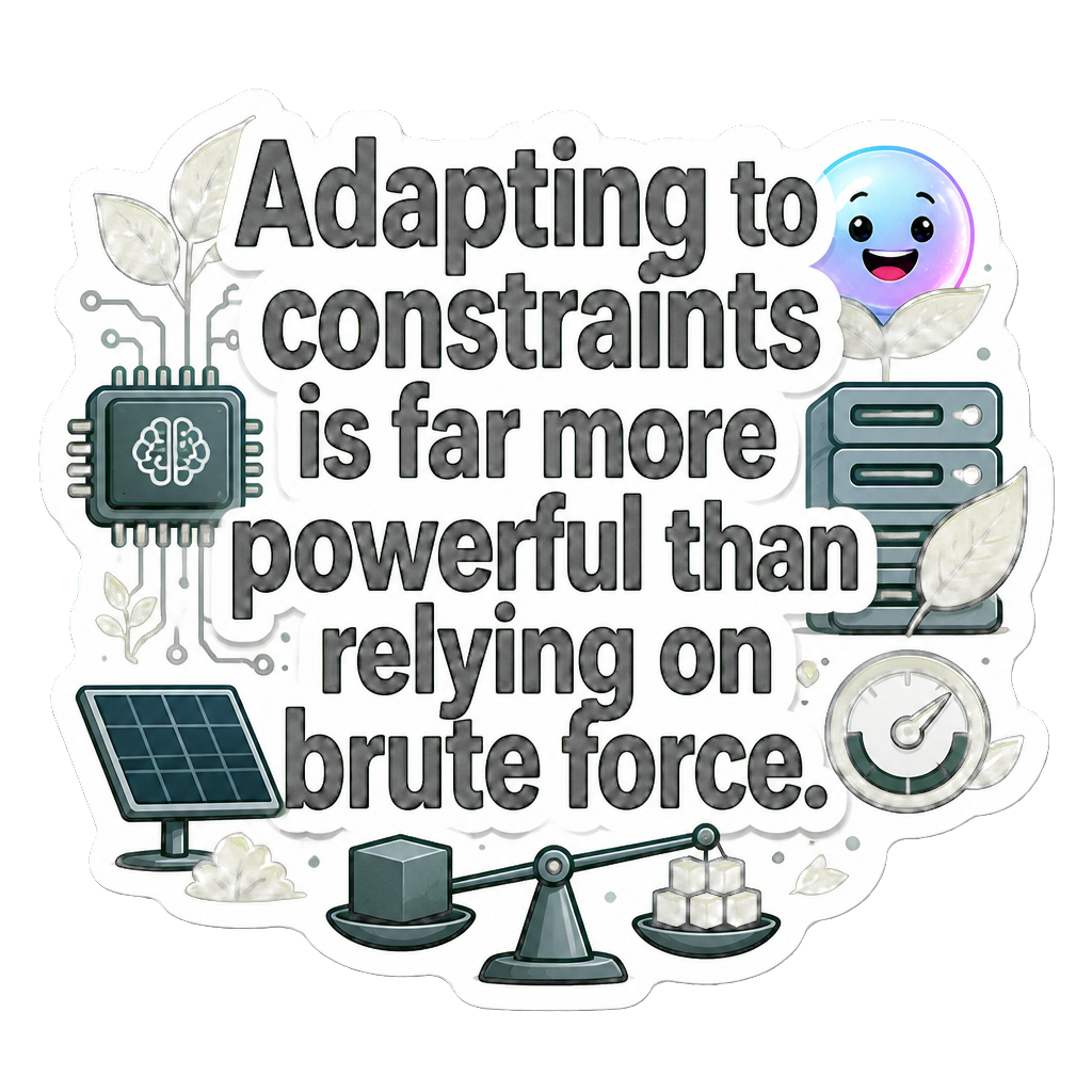 Adapting to constraints is far more powerful than relying on brute force.