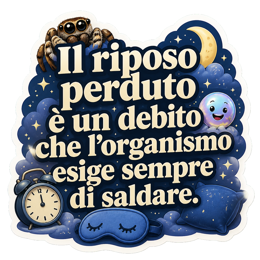 Il riposo perduto è un debito che l'organismo esige sempre di saldare.