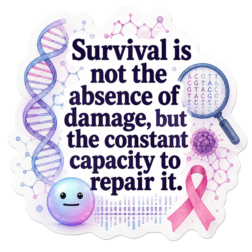 Survival is not the absence of damage, but the constant capacity to repair it.