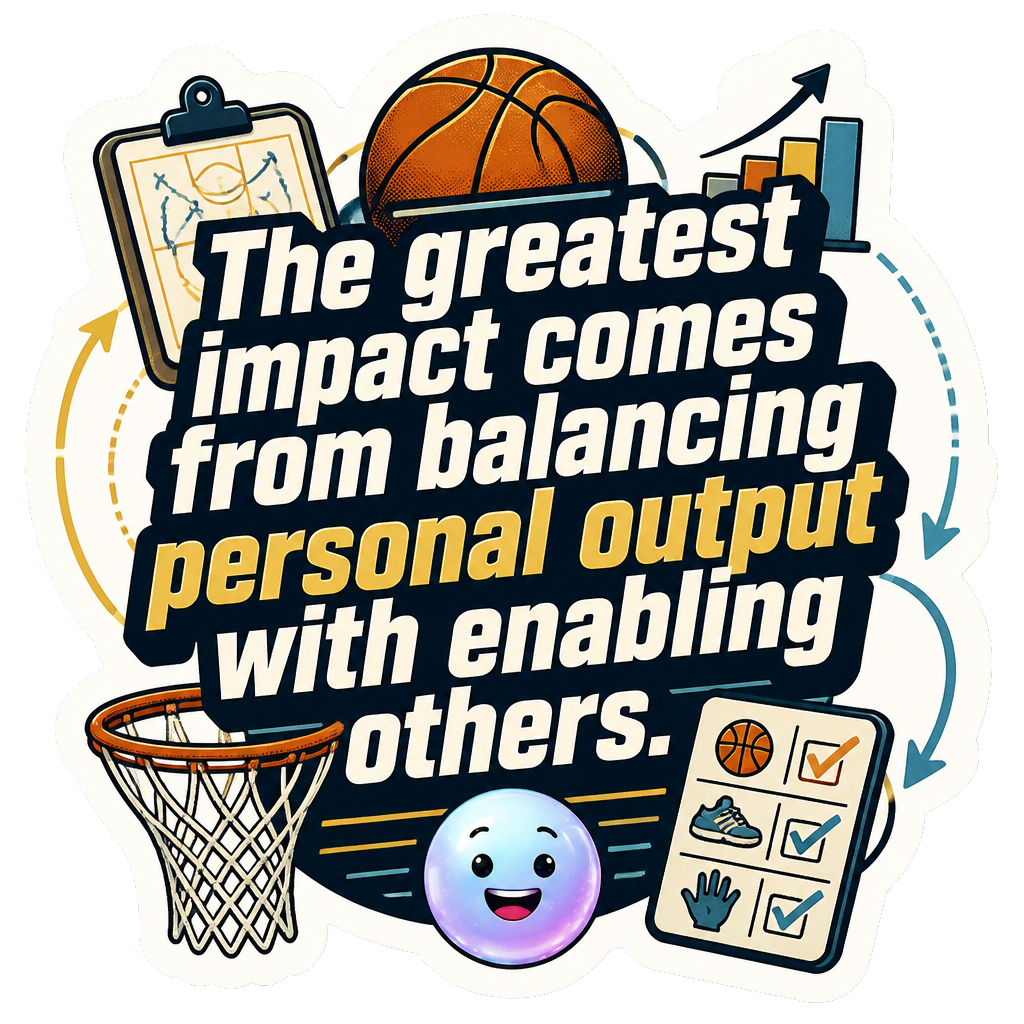 The greatest impact comes from balancing personal output with enabling others.