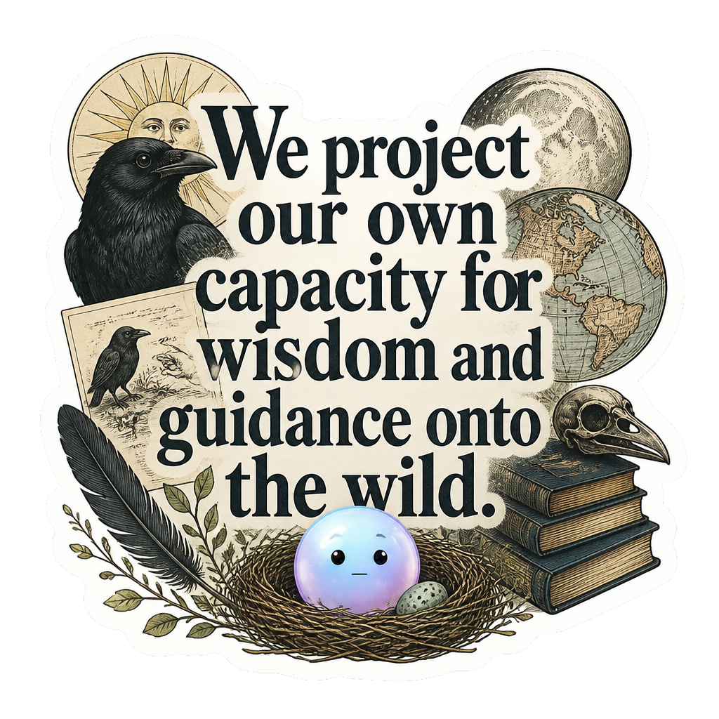 We project our own capacity for wisdom and guidance onto the wild.