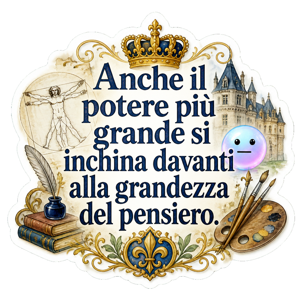 Anche il potere più grande si inchina davanti alla grandezza del pensiero.