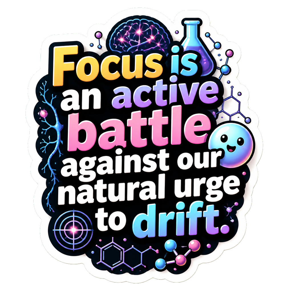 Focus is an active battle against our natural urge to drift.