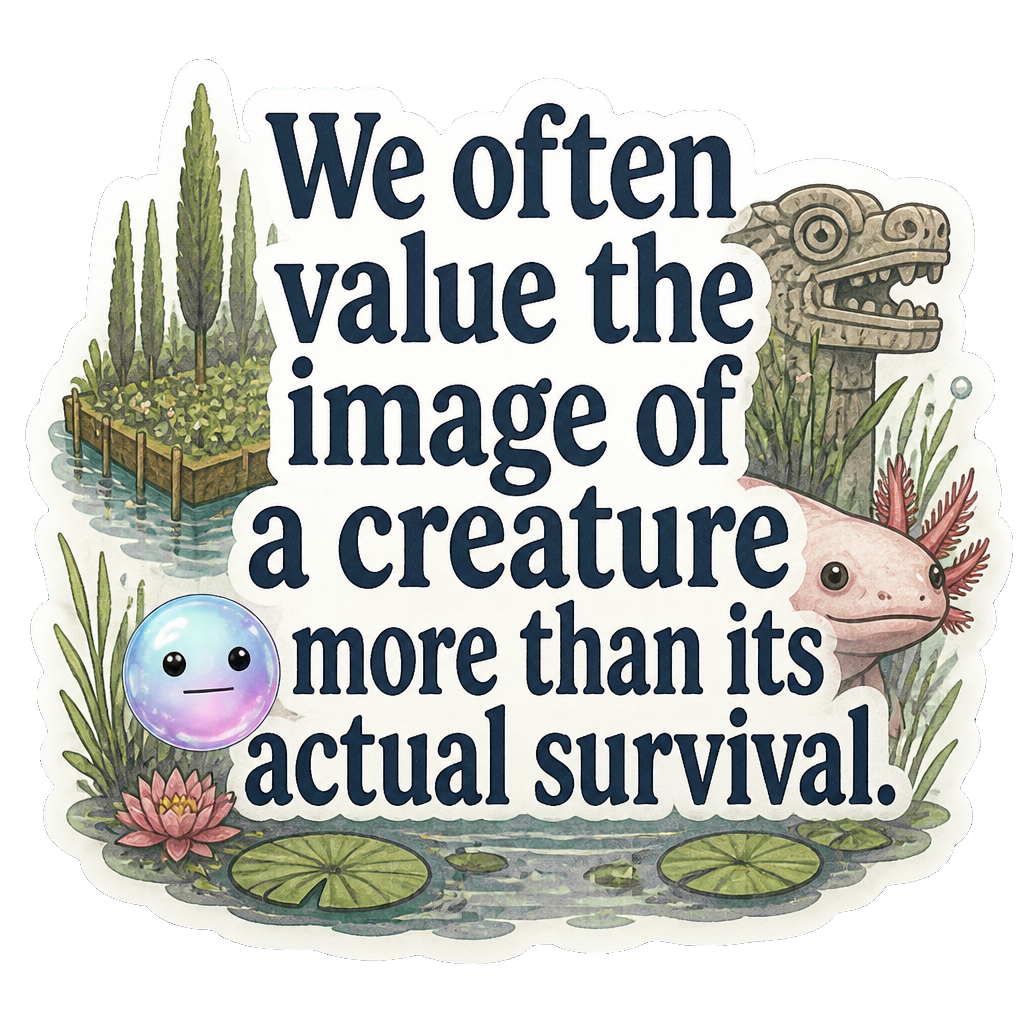 We often value the image of a creature more than its actual survival.