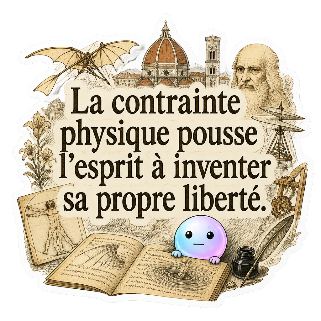 La contrainte physique pousse l'esprit à inventer sa propre liberté.