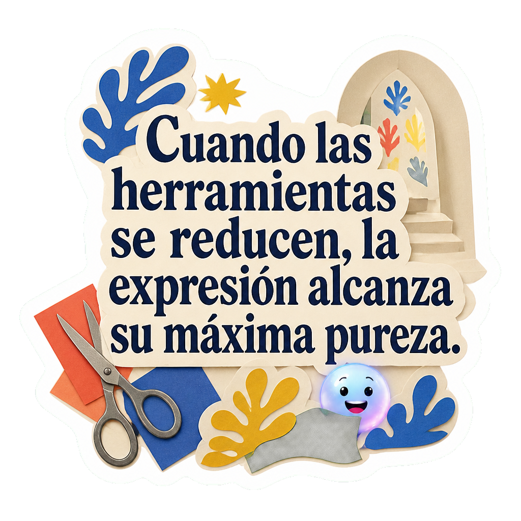 Cuando las herramientas se reducen, la expresión alcanza su máxima pureza.