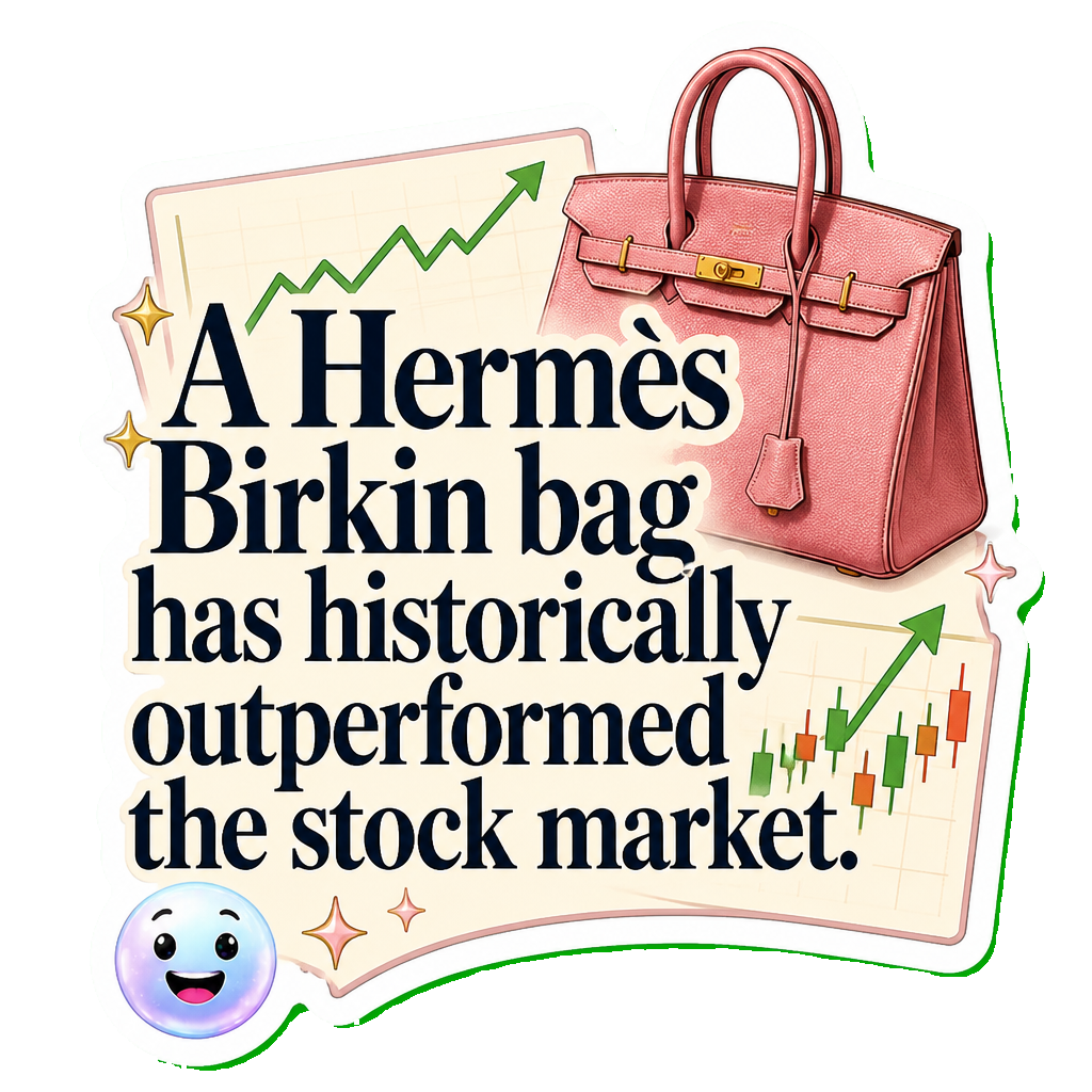 A Hermès Birkin bag has historically outperformed the stock market.