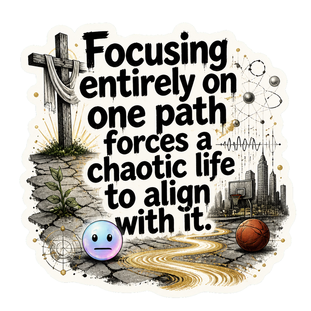 Focusing entirely on one path forces a chaotic life to align with it.