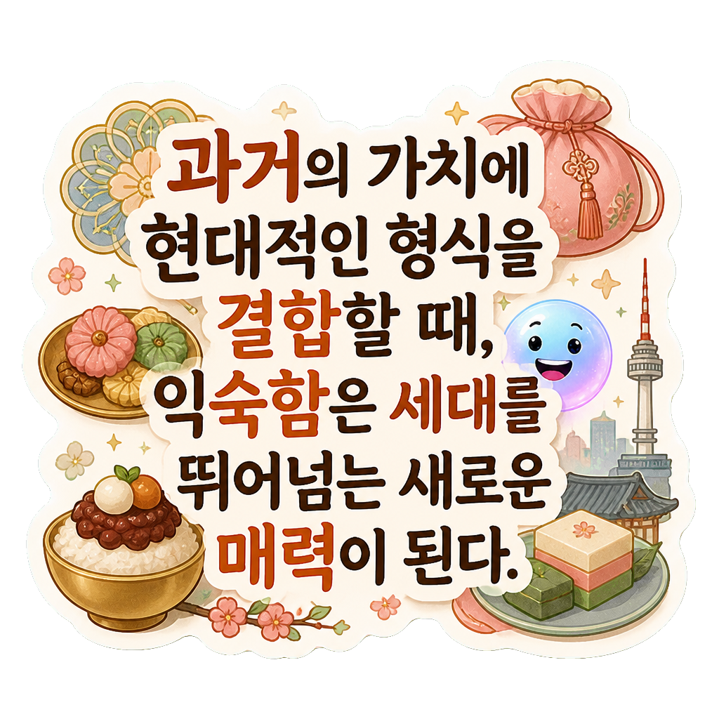 과거의 가치에 현대적인 형식을 결합할 때, 익숙함은 세대를 뛰어넘는 새로운 매력이 된다.