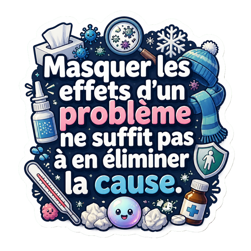 Masquer les effets d'un problème ne suffit pas à en éliminer la cause.
