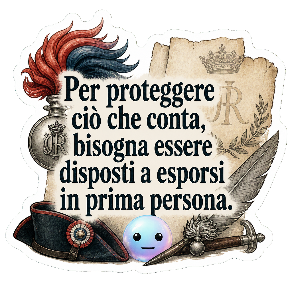 Per proteggere ciò che conta, bisogna essere disposti a esporsi in prima persona.