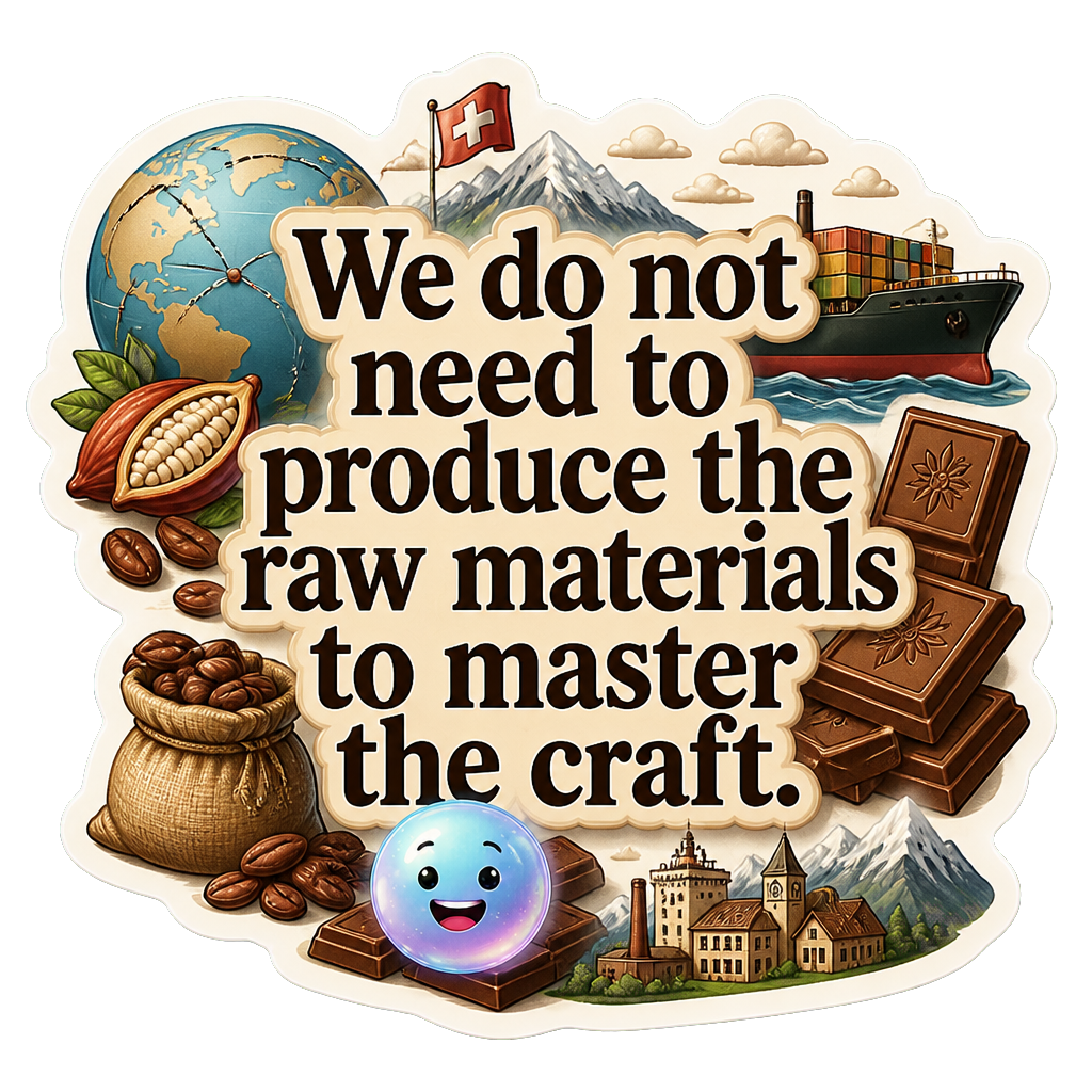 We do not need to produce the raw materials to master the craft.