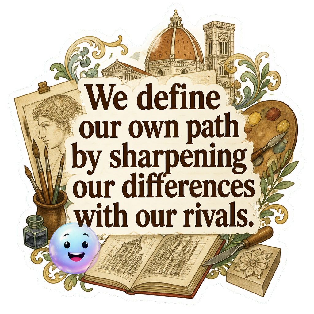 We define our own path by sharpening our differences with our rivals.