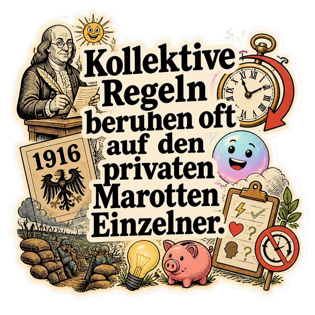 Kollektive Regeln beruhen oft auf den privaten Marotten Einzelner.