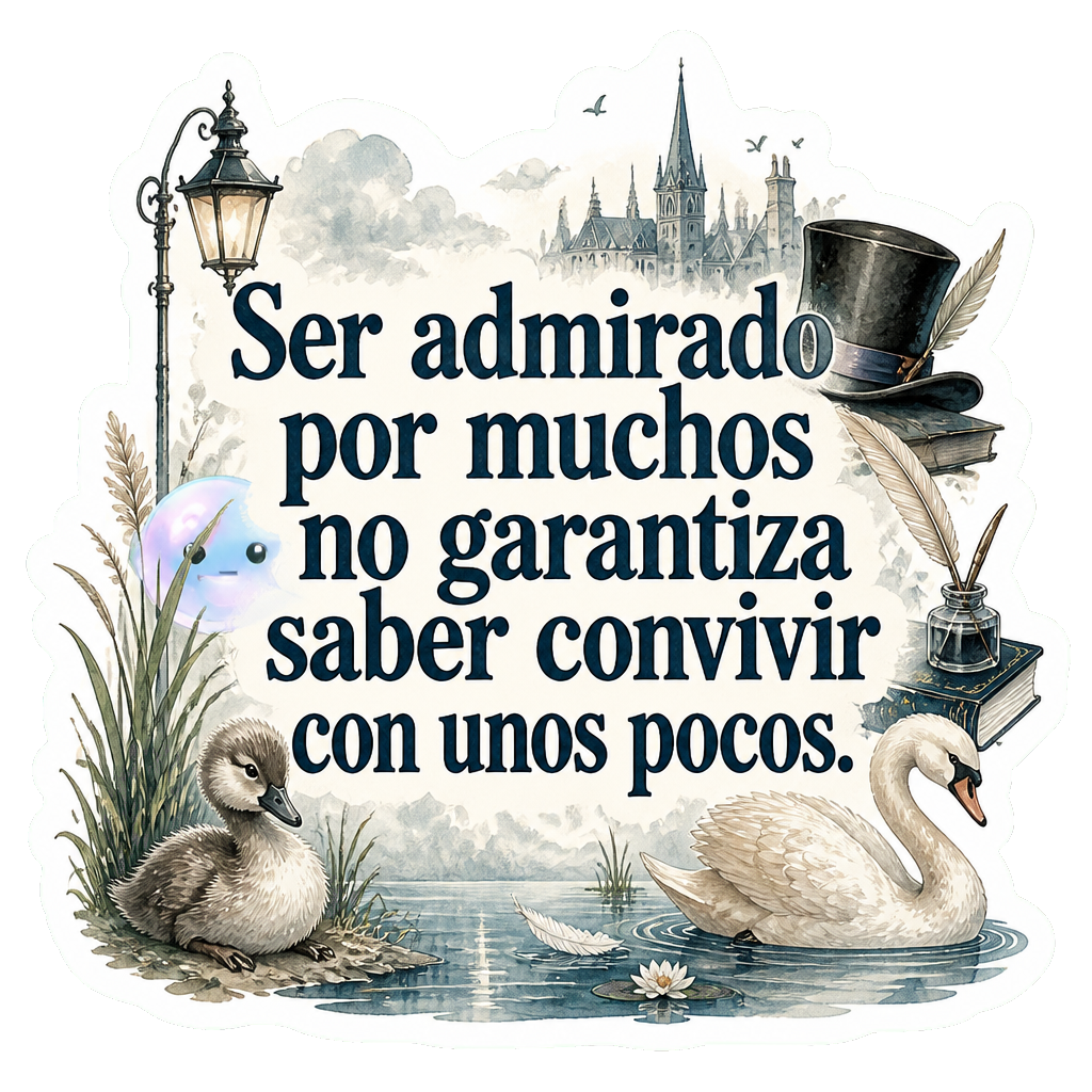 Ser admirado por muchos no garantiza saber convivir con unos pocos.