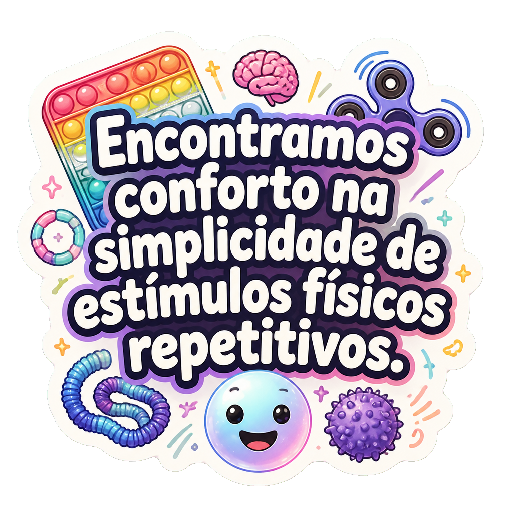 Encontramos conforto na simplicidade de estímulos físicos repetitivos.