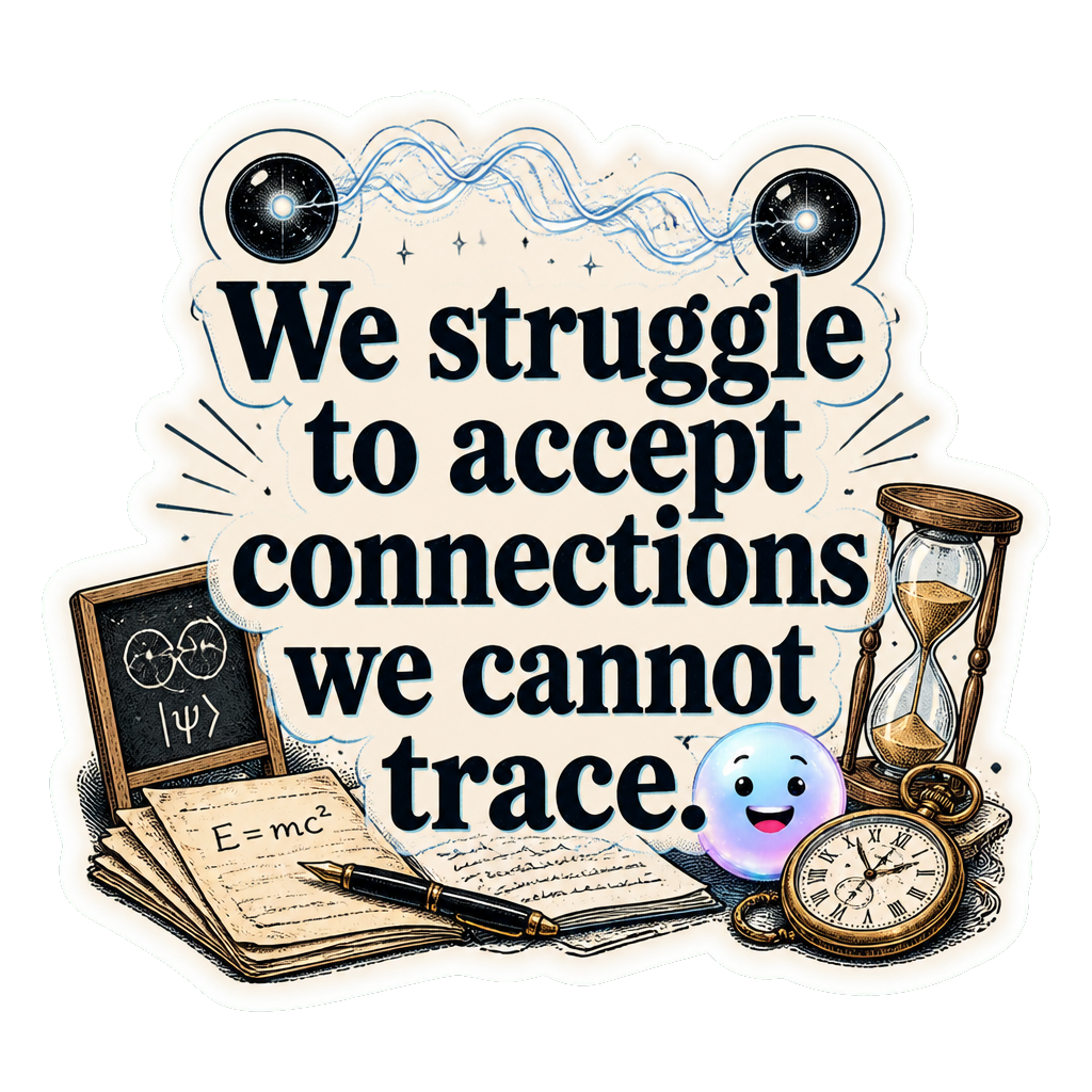 We struggle to accept connections we cannot trace.