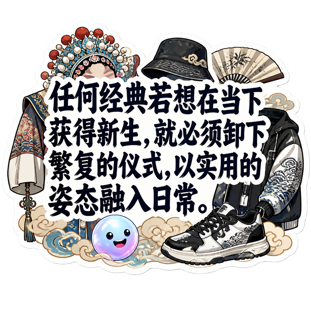 任何经典若想在当下获得新生，就必须卸下繁复的仪式，以实用的姿态融入日常。