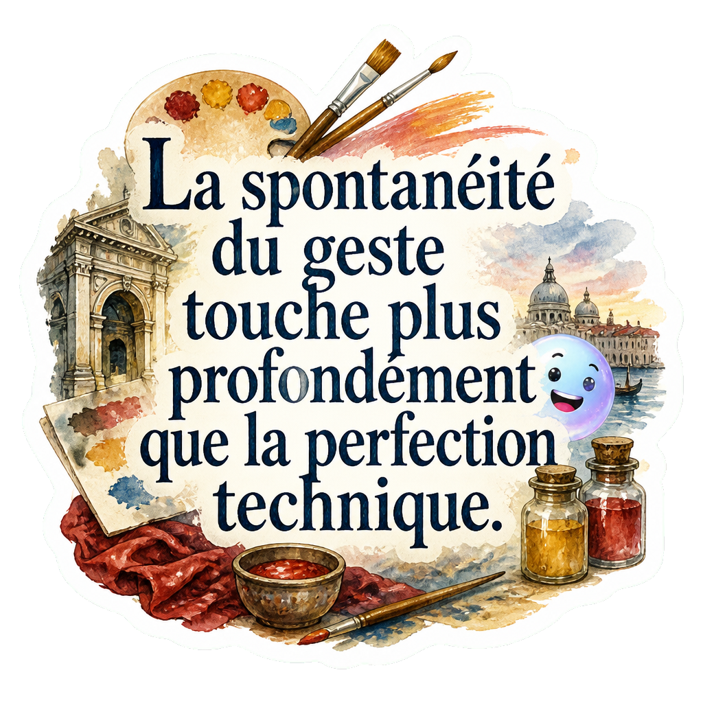 La spontanéité du geste touche plus profondément que la perfection technique.