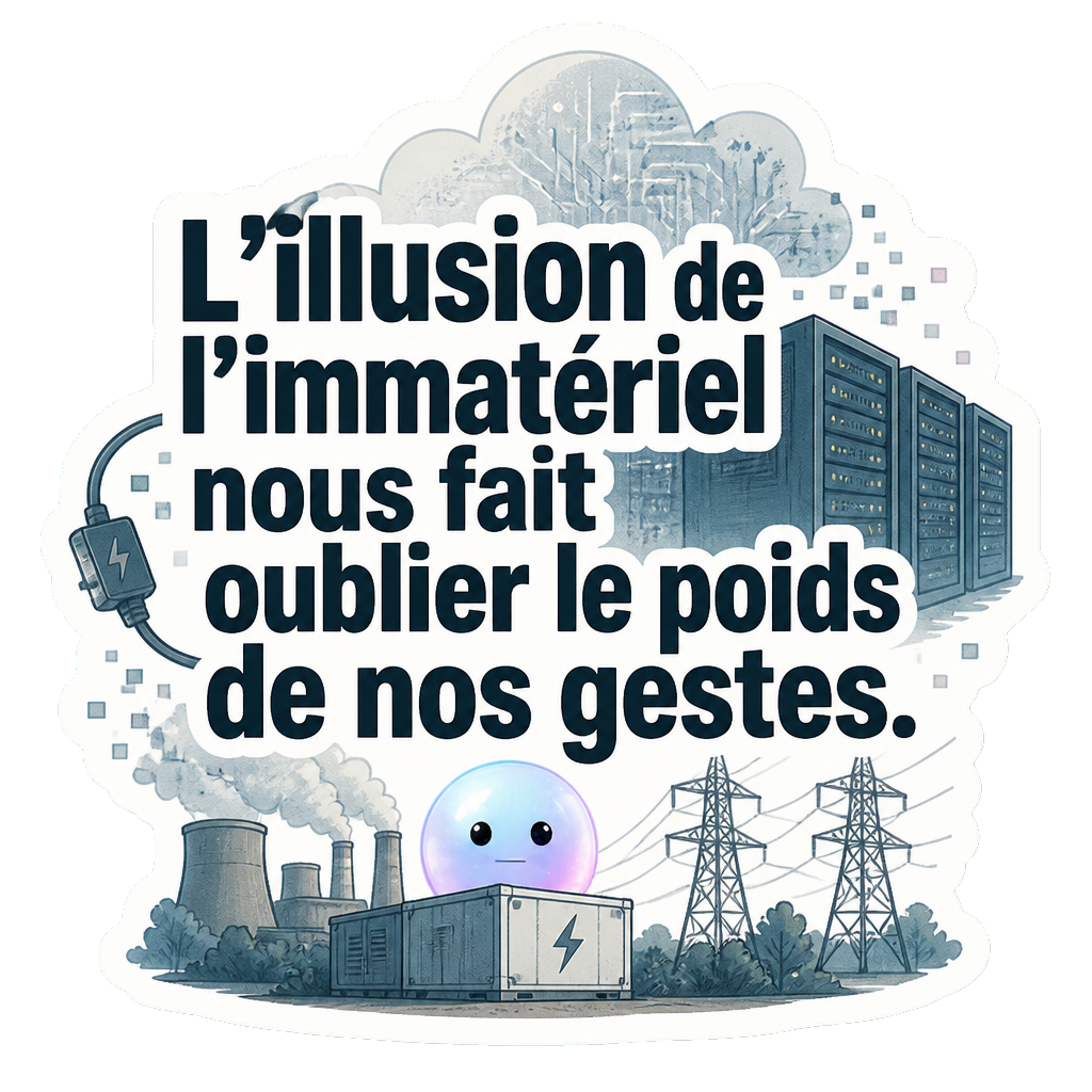 L'illusion de l'immatériel nous fait oublier le poids de nos gestes.
