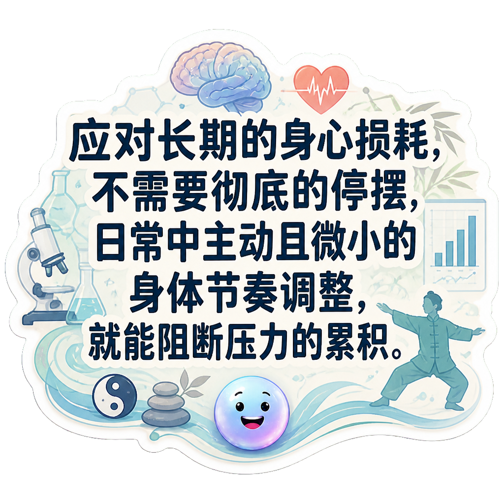应对长期的身心损耗，不需要彻底的停摆，日常中主动且微小的身体节奏调整，就能阻断压力的累积。