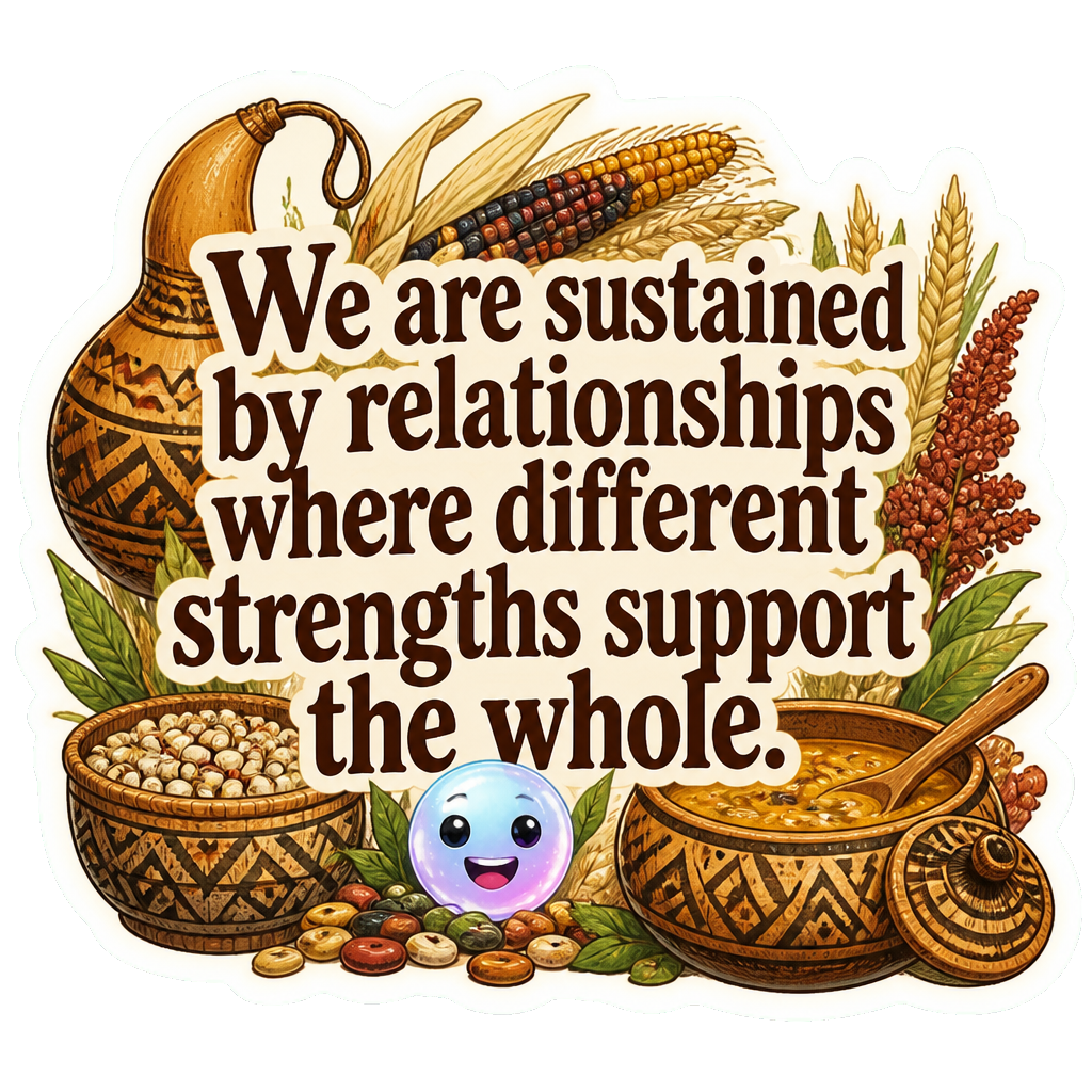 We are sustained by relationships where different strengths support the whole.