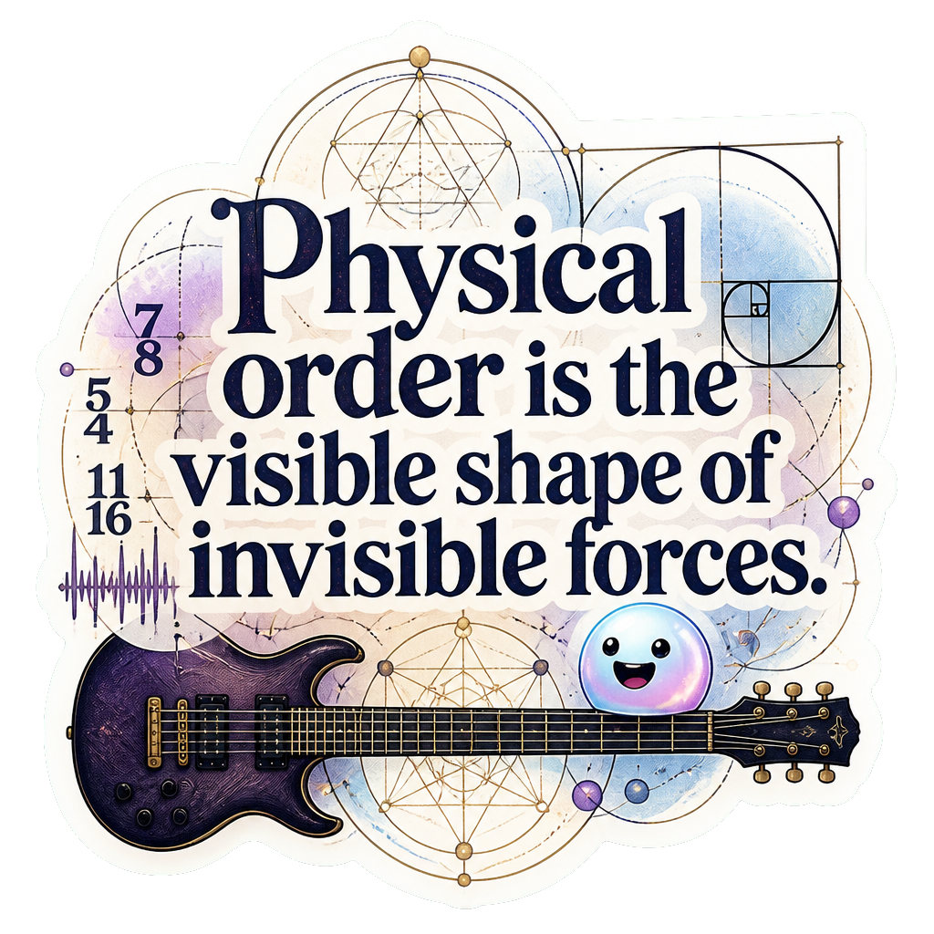 Physical order is the visible shape of invisible forces.