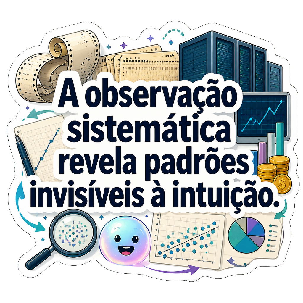 A observação sistemática revela padrões invisíveis à intuição.