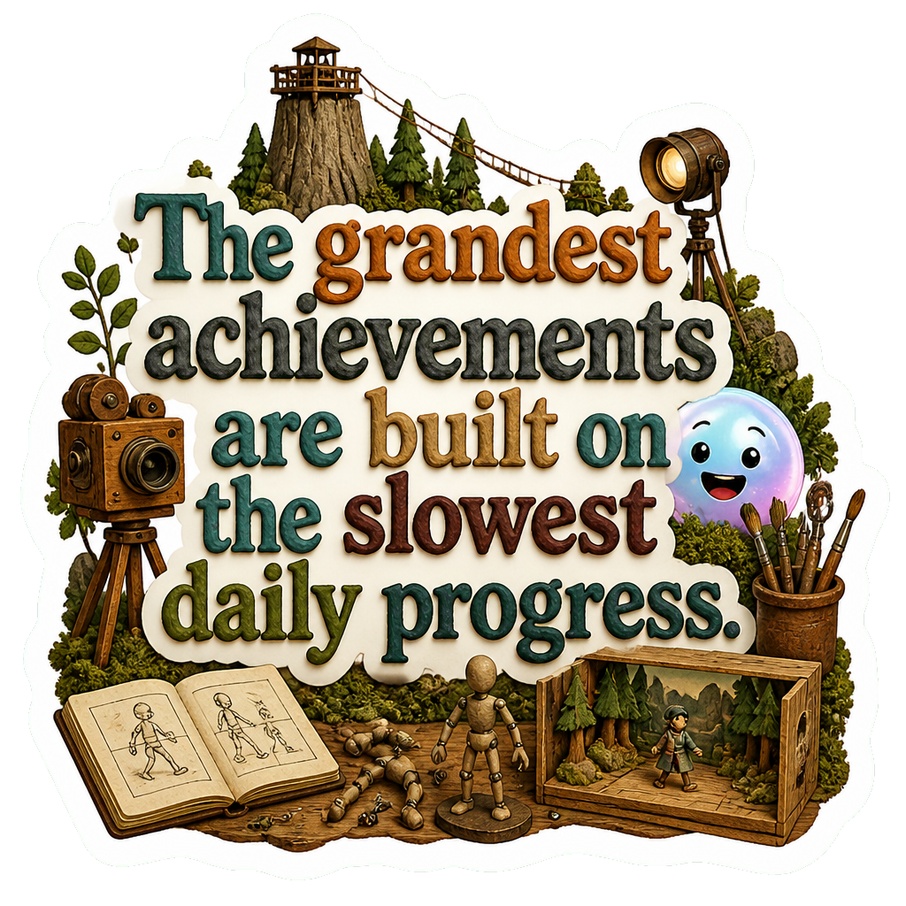 The grandest achievements are built on the slowest daily progress.