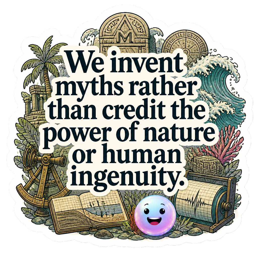 We invent myths rather than credit the power of nature or human ingenuity.