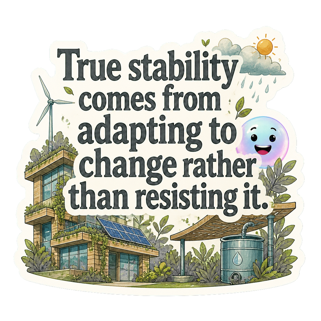 True stability comes from adapting to change rather than resisting it.