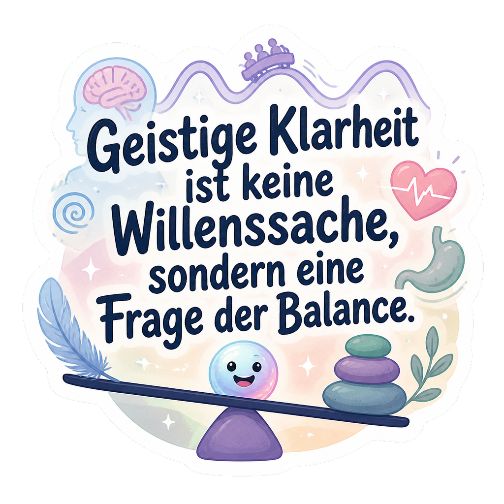 Geistige Klarheit ist keine Willenssache, sondern eine Frage der Balance.